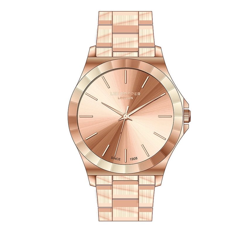 Montre Femme Quartz en Métal, Doré Rose - LC07686.410