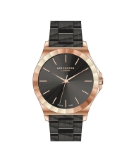 Montre Femme Quartz en Métal, Noir, Doré Rose - LC07686.450