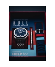 Reloj de Buceo Automático para Hombre en Acero Inoxidable, Azul, Plata - HULL COMMANDER - SP-5114-66-HH