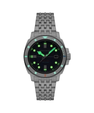 Reloj de Buceo Automático para Hombre en Acero Inoxidable, Azul, Plata - HULL COMMANDER - SP-5114-66-HH