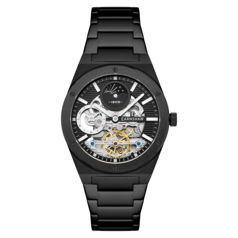 Montre squelette Homme Automatique en Acier inoxydable - DRAKE DUAL TIME - ES-8291-55