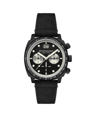 Montre Chronographe Homme en Acier inoxydable, Cuir, Noir - HULL CHRONOGRAPH - SP-5068-08