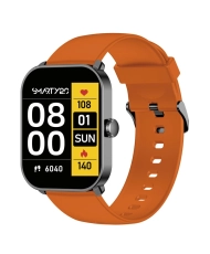 Unisex Smartwatch in Metal, Gun, Orange - SUPER AMOLED - SW070B