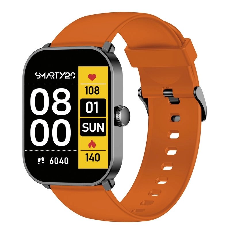 Montre connectée mixte en Métal, Gun, Orange - SUPER AMOLED - SW070B