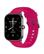 Unisex Smartwatch in Metal, Gun, Magenta - SUPER AMOLED - SW070D