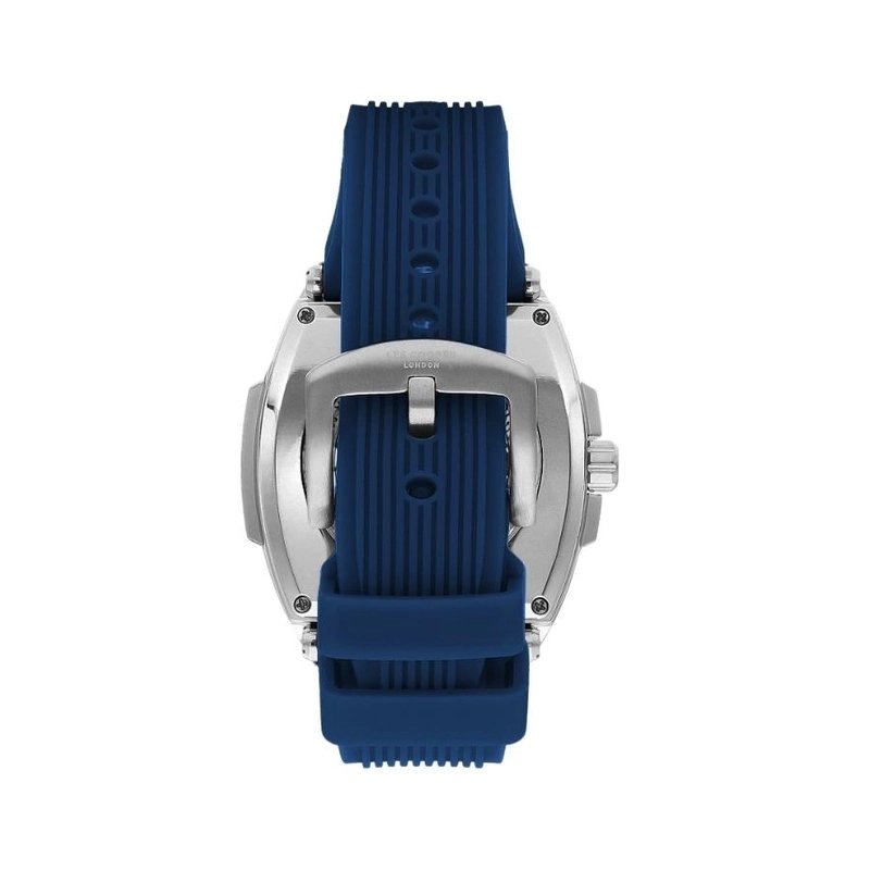 Montre squelette Homme Automatique en Métal, Silicone, Argenté, Bleu - LC07979.399 - LEE COOPER