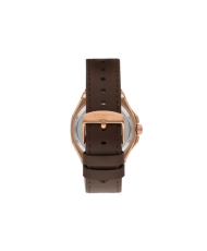 Montre squelette Homme Automatique en Métal, Cuir, Argenté, Noir, Doré Rose, Chocolat - LC07978.454