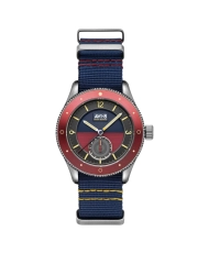 Reloj para Hombre Meca de Cuarzo en Acero, Nato, Nylon, Azul, Rojo - FLYBOY - AV-4112-04