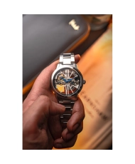 Montre squelette Homme Automatique en Acier inoxydable, Argenté - CORNWALL BRIDGE - ES-8287-11