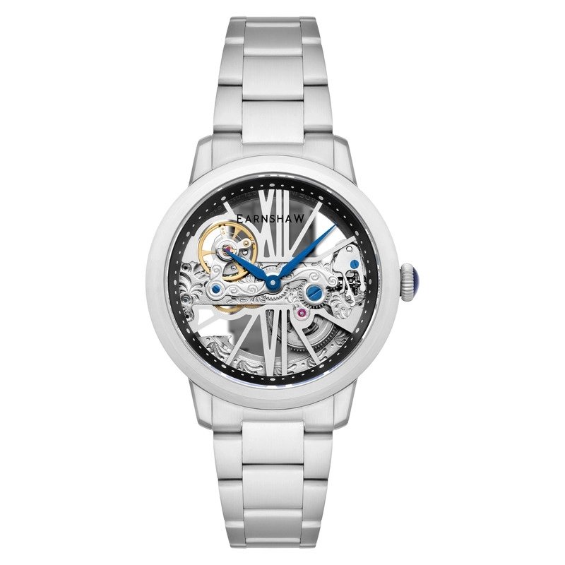 Montre squelette Homme Automatique en Acier inoxydable, Argenté - CORNWALL BRIDGE - ES-8287-11