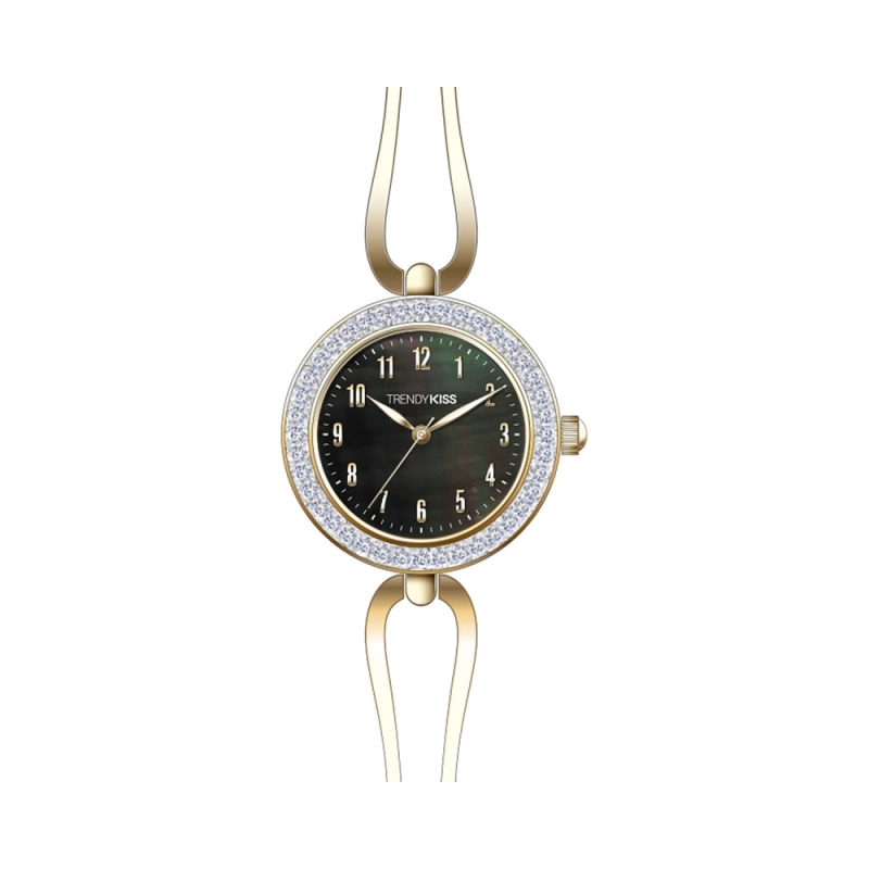 Reloj Mujer Cuarzo Metal, Blanco, Dorado - Juliette (piedras) - TM10178-02 - TrendyKiss