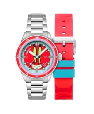 Reloj automático rojo Mr. Krabs, edición limitada del 25 aniversario de Spinnaker x Bob Esponja - SP-5138-44