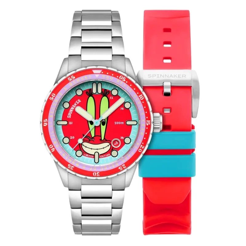 Montre automatique M. Krabs rouge, Édition Limitée Spinnaker x Bob l'Éponge 25e Anniversaire - SP-5138-44