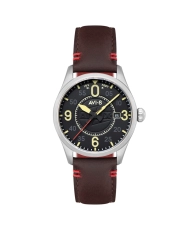 Stainless Steel and Leather Automatic Watch - SPITFIRE SMITH AUTOMATIC AIRFIX EDITION - AV-4090-08