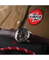 Stainless Steel and Leather Automatic Watch - SPITFIRE SMITH AUTOMATIC AIRFIX EDITION - AV-4090-08