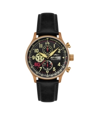 Reloj cronógrafo en acero inoxidable y piel - HAWKER HURRICANE CLASSIC CHRONOGRAPH - D-DAY 80 LIMITED EDITION - AV-4011-1D