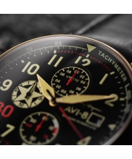 Chronographenuhr aus Edelstahl und Leder – HAWKER HURRICANE CLASSIC CHRONOGRAPH – D-DAY 80 LIMITED EDITION – AV-4011-1D