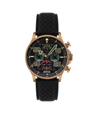 Montre chronographe en acier inoxydable et cuir - HAWKER TYPHOON CONINGHAM CHRONOGRAPH D-DAY LIMITED EDITION - AV-4093-09