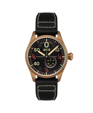 Automatikuhr aus Edelstahl und Leder – FLYBOY AIRBORNE AUTOMATIC D-DAY LIMITED EDITION – AV-4114-01