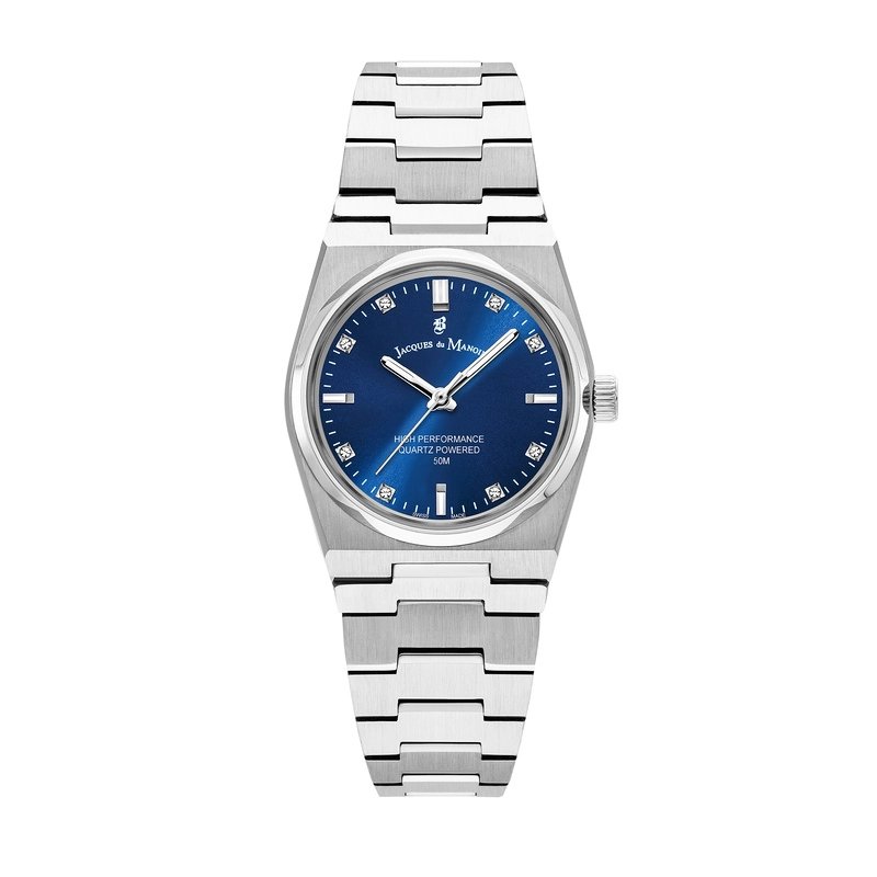 Montre quartz en acier inoxydable, bleu, argenté - HORIZON LADIES - JWL03602