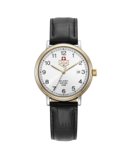 Montre quartz en acier inoxydable et cuir, argenté, doré, blanc, noir - KILO - JDM-WG026-05