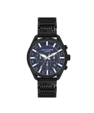 Quartz watch in metal, black, blue - LC07556.690