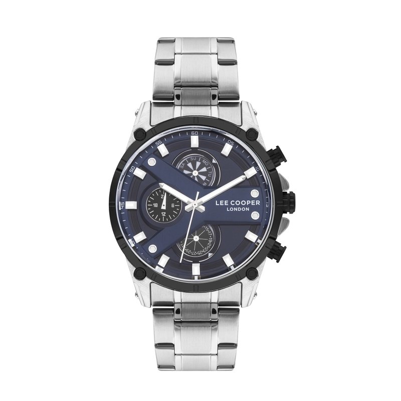 Montre quartz en métal, bleu, argenté - LC07637.390