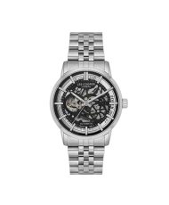 Automatic skeleton watch in metal, black, silver - LC08036.350