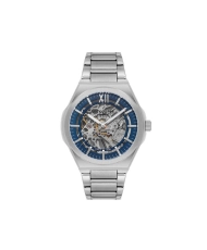 Automatic skeleton watch in metal, blue, silver - LC08051.390