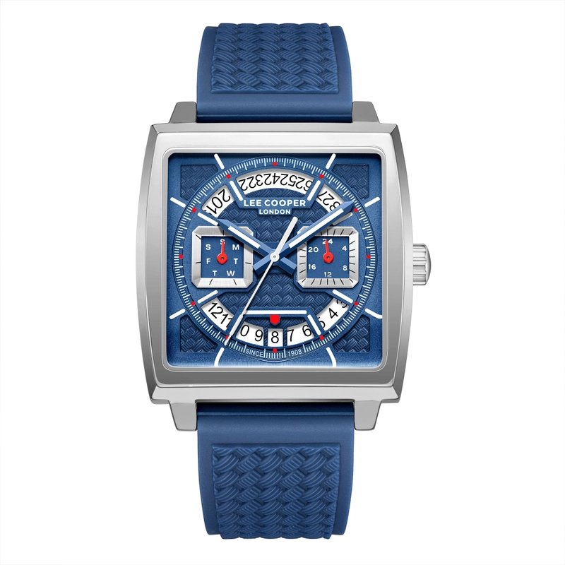 Montre en métal et silicone, bleu, argenté - LC08065.399