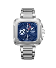 Quartz watch in metal, blue, silver - LC08013.390