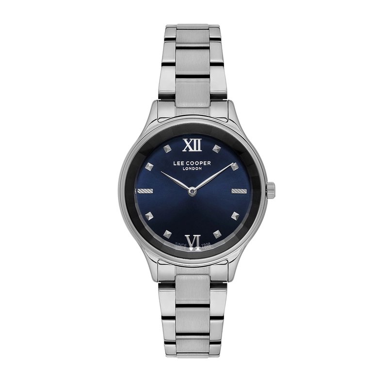 Reloj de cuarzo metálico, azul, plateado - LC07113.390