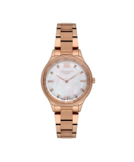 Quartz watch in metal, rose gold, white - LC07113.420