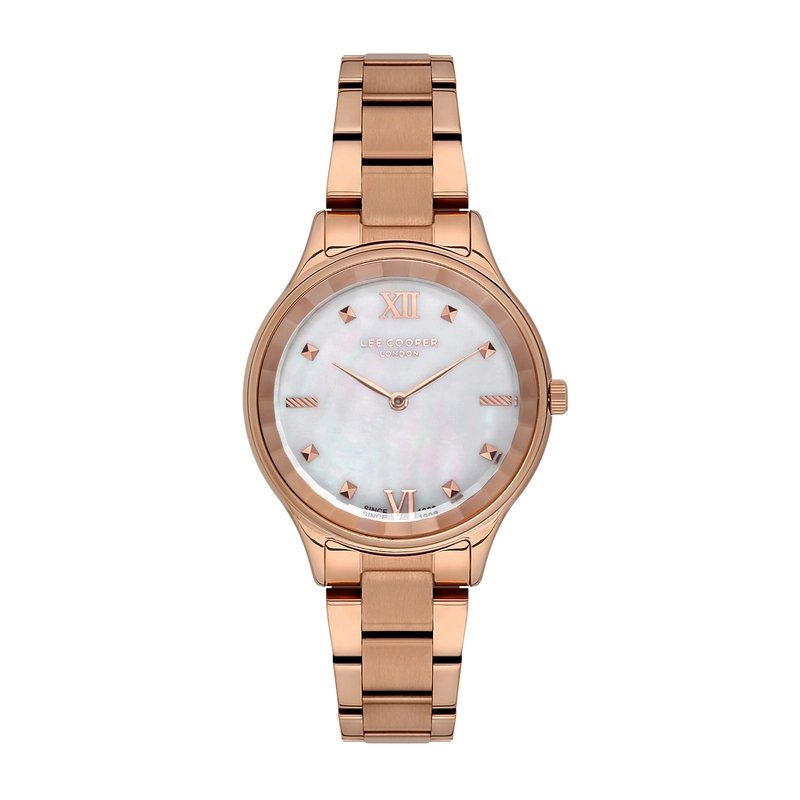 Reloj de cuarzo de metal, oro rosa, blanco - LC07113.420