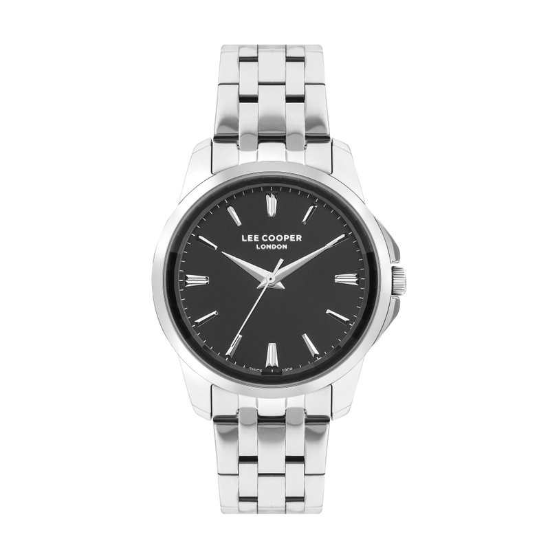 Reloj de cuarzo de metal, negro, plateado - LC07683.350