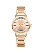 Metal quartz watch, rose gold - LC08037.410