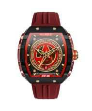 Stainless Steel and Silicone Automatic Watch - STAR TREK STARFLEET AUTOMATIC LIMITED EDITION - NB-6098-02