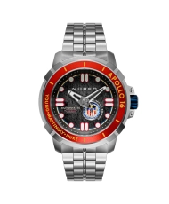 Montre de plongée automatique en acier inoxydable, rouge, noir, argenté - APOLLO 55TH AUTOMATIC - NB-6093-33