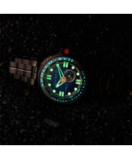 Reloj de buceo automático de acero inoxidable, negro, azul - APOLLO 55TH AUTOMATIC - NB-6093-66