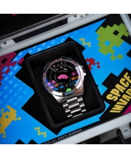 Reloj de buceo automático en acero inoxidable, negro, plateado - QUASAR AUTOMATIC SPACE INVADERS - NB-6082-SI-11
