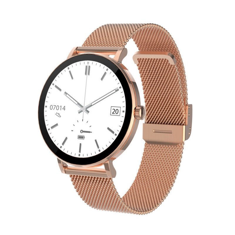 Montre connectée en métal, rose doré - SUPER SLIM AMOLED - SW079A