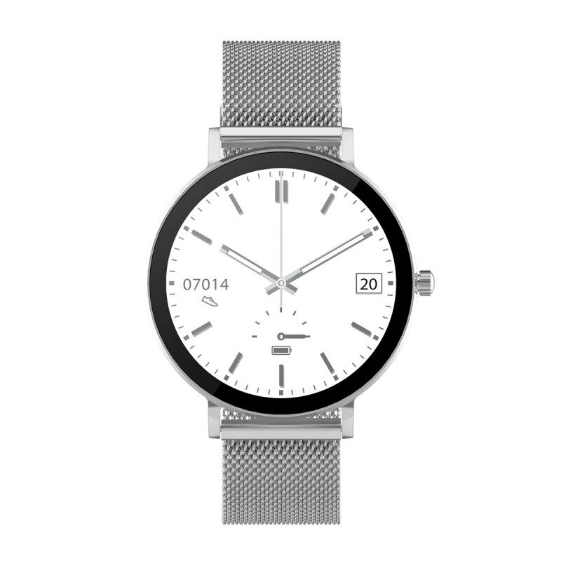 Montre connectée en métal, argenté, noir - SUPER SLIM AMOLED - SW079B