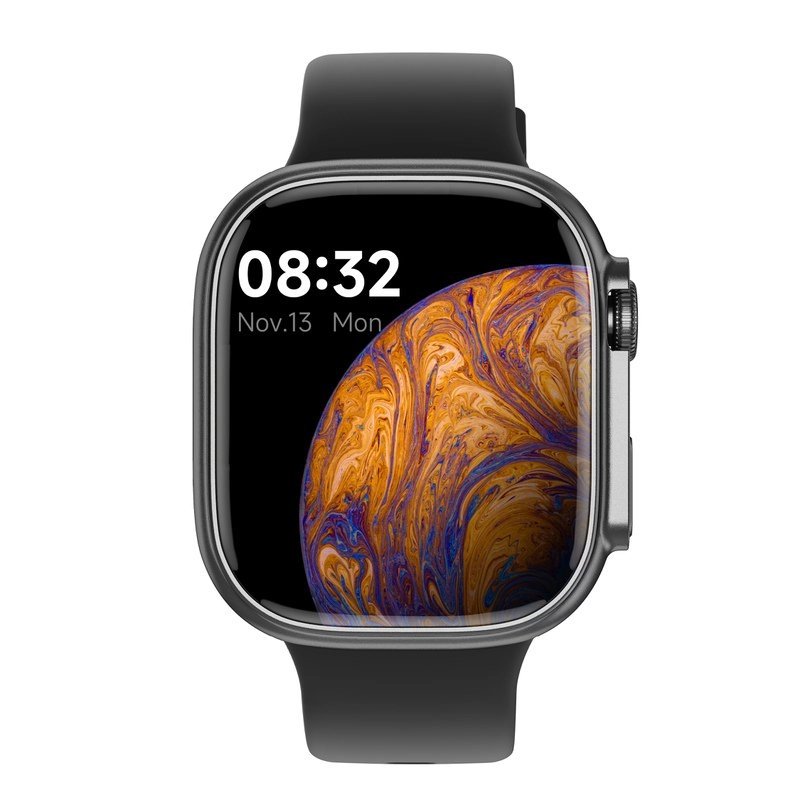 Montre connectée en métal, noir - POWERFUL AMOLED - SW071A