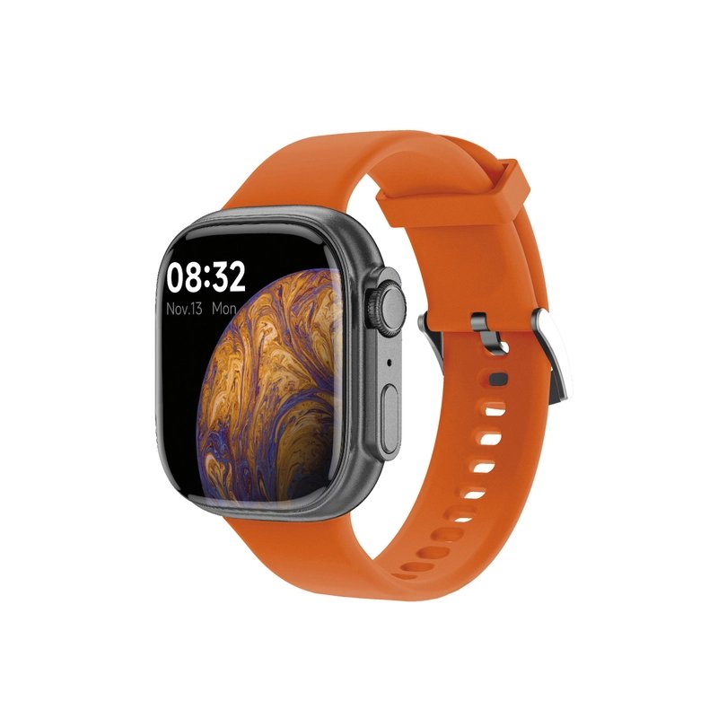 Montre connectée en métal, noir, orange - POWERFUL AMOLED - SW071C