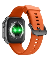 Metall-Smartwatch, Schwarz, Orange – POWERFUL AMOLED – SW071C