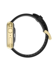 Metal Smartwatch, Gold, Black - POWERFUL AMOLED - SW071E