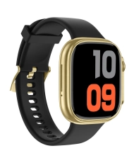 Metal Smartwatch, Gold, Black - POWERFUL AMOLED - SW071E