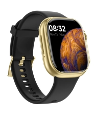 Metal Smartwatch, Gold, Black - POWERFUL AMOLED - SW071E