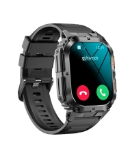 Reloj inteligente de cuarzo metálico, negro - COMPASS AMOLED - SW074A