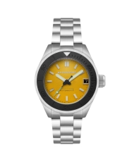 Stainless Steel Automatic Diver's Watch, Yellow, Silver - PICCARD AUTOMATIC - SP-5098-44